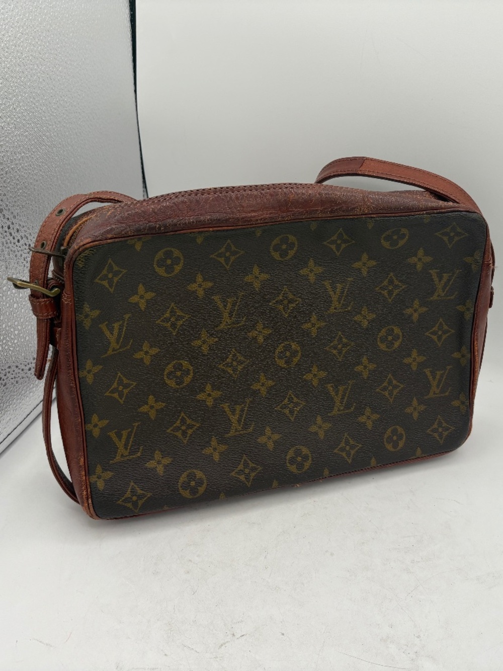 Vintage Louis Vuitton Monogram Sac Bandouliere Crossbody Shoulder Bag w Dust Bag - Picture 4 of 16